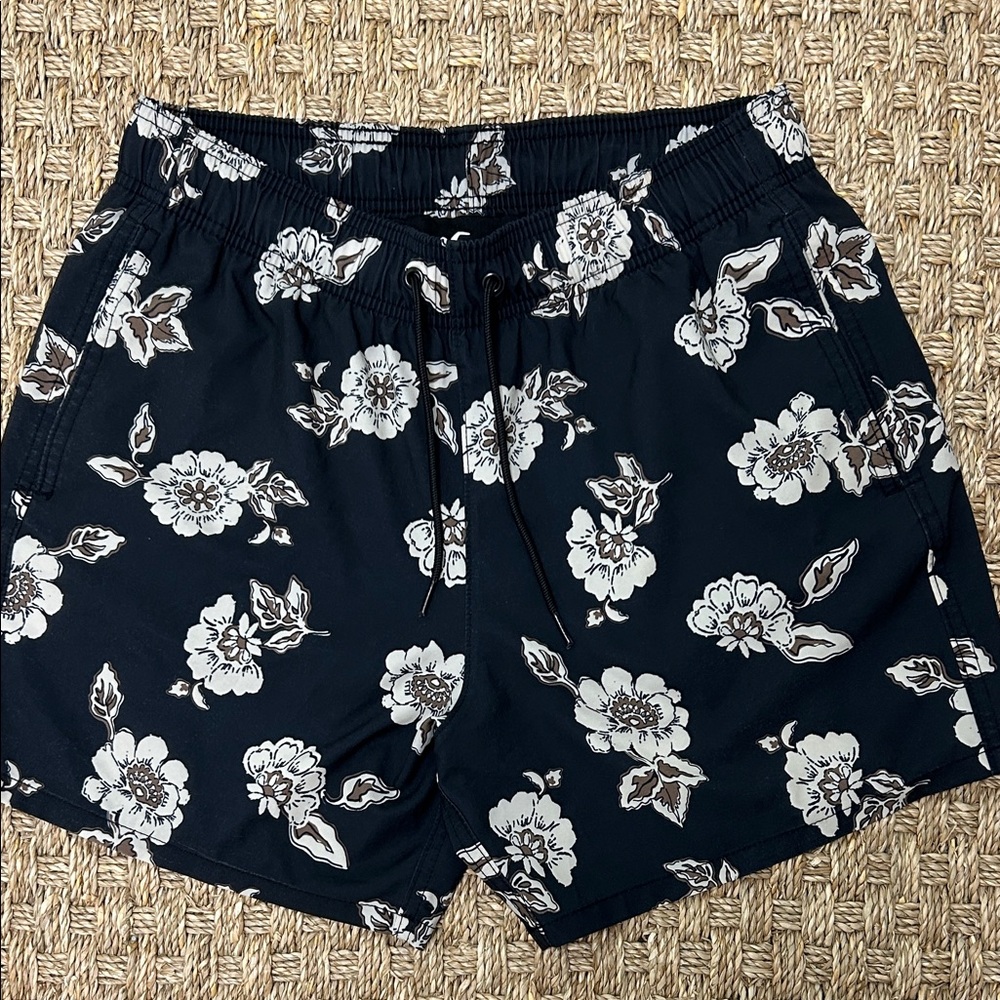 Hollister Floral Black and White Bathing Suit